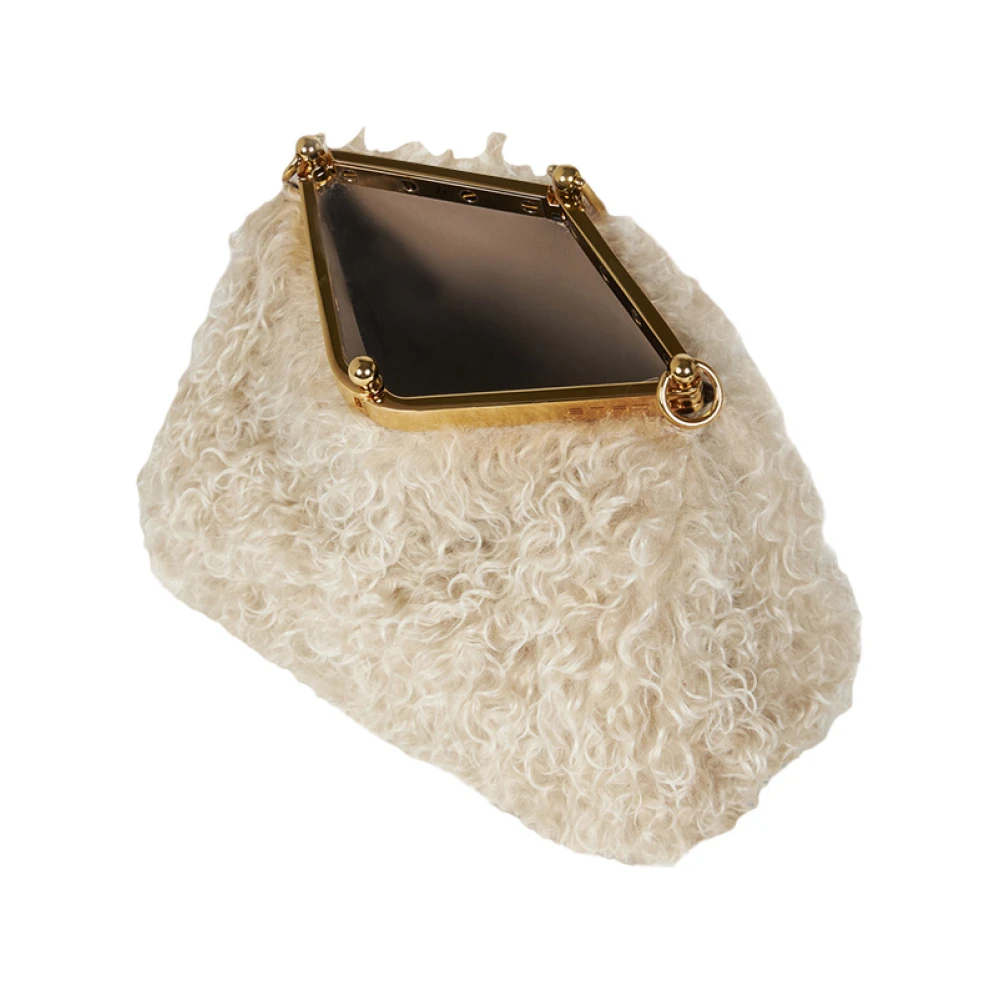 ETRO Bruine Wol Mohair Mini Tas Beige Dames