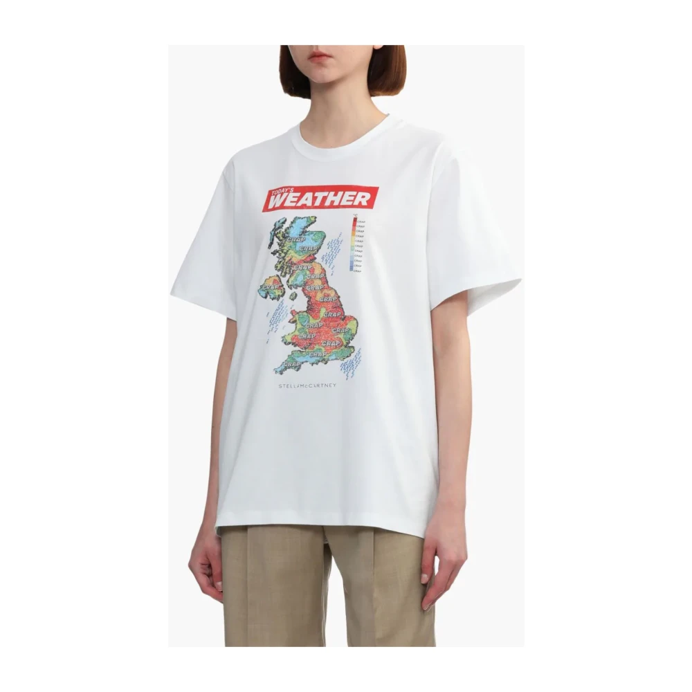 Stella Mccartney Witte Grafische T-shirts en Polos White Dames