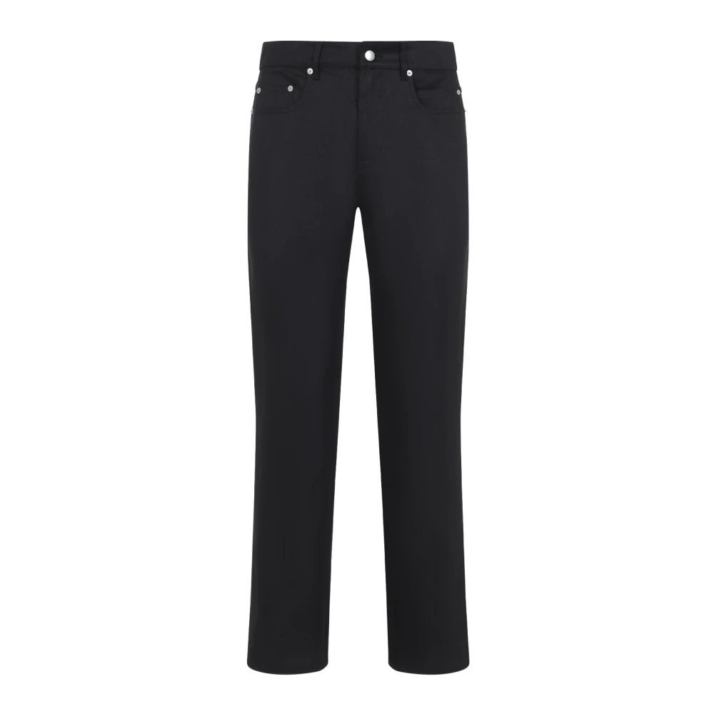 Rick Owens Men's Black Slim-Fit Trousers,, Linen Trousers Stylish Modern Man W31