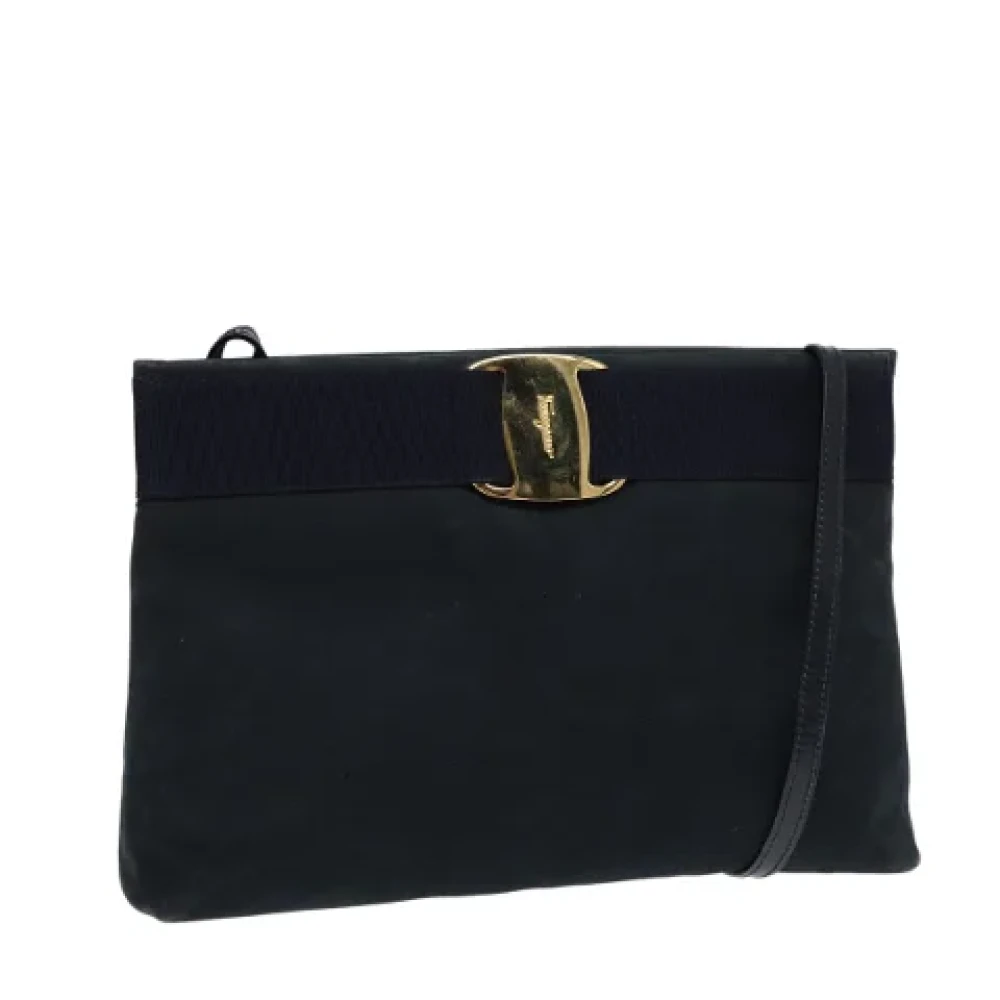 Salvatore Ferragamo Pre-owned Suede shoulder-bags Blue Dames