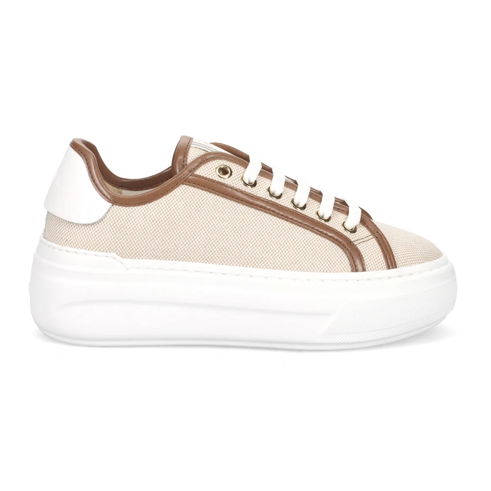 Furla Chunky Sole Lace-Up Sneakers Beige, Dam