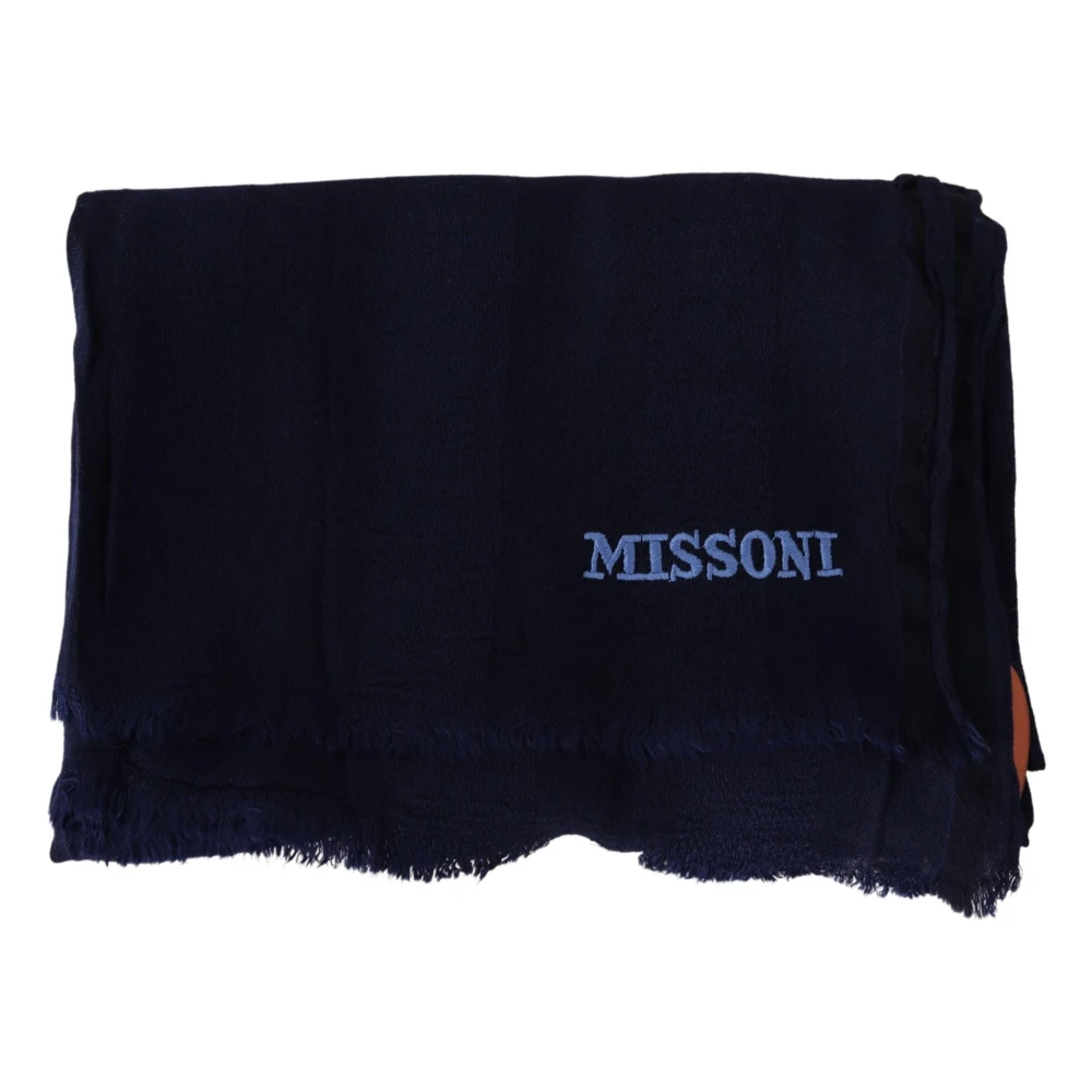 Missoni Unisex Blue Gorgeous Neck Wrap Scarf - Winter Scarves - One Size - Accessories