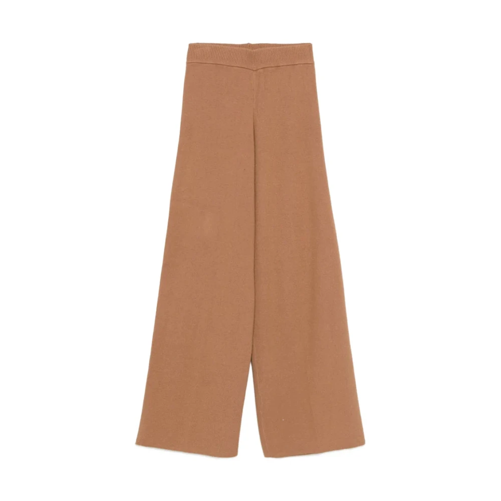 Twinset Women's Brown Wide Trousers, L, Wide Trousers