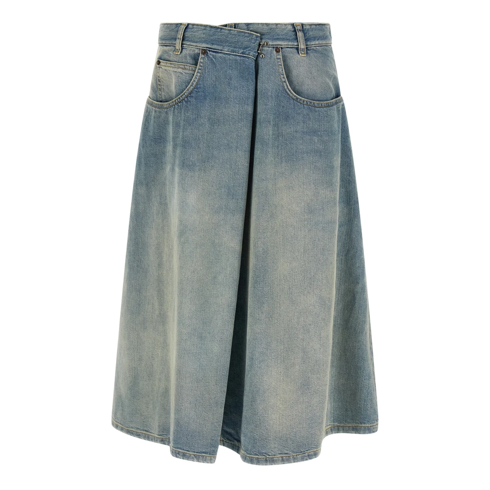 Maison Margiela , Denim Skirts, Female, Blue, S, Midi Skirt