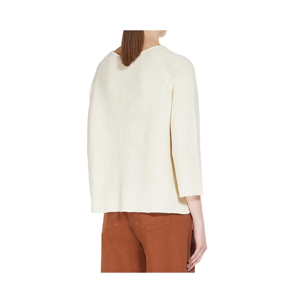 Max Mara Weekend Katoenen Gebreide Trui Beige Dames