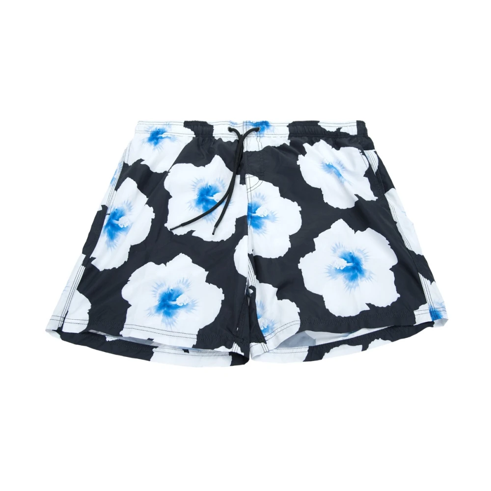 Sundek Men's Floral Swim Shorts With Elastic Waist