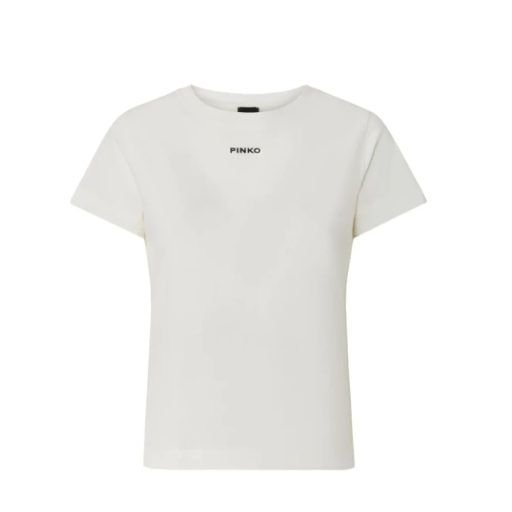 Pinko Women's White Logo T-Shirt, T-Shirts, Xl, Tops