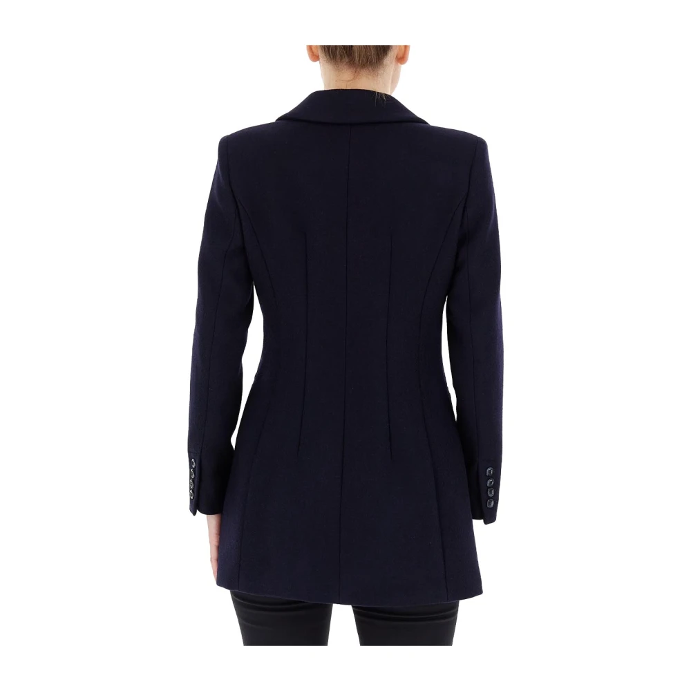 Pennyblack Wollen double-breasted jas met kraag Black Dames