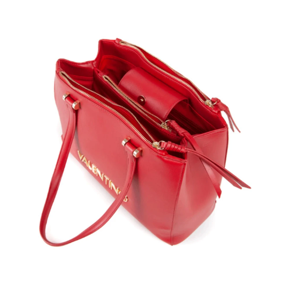 Valentino by Mario Valentino Rode handtas met gouden Valentino-inscriptie Red Dames