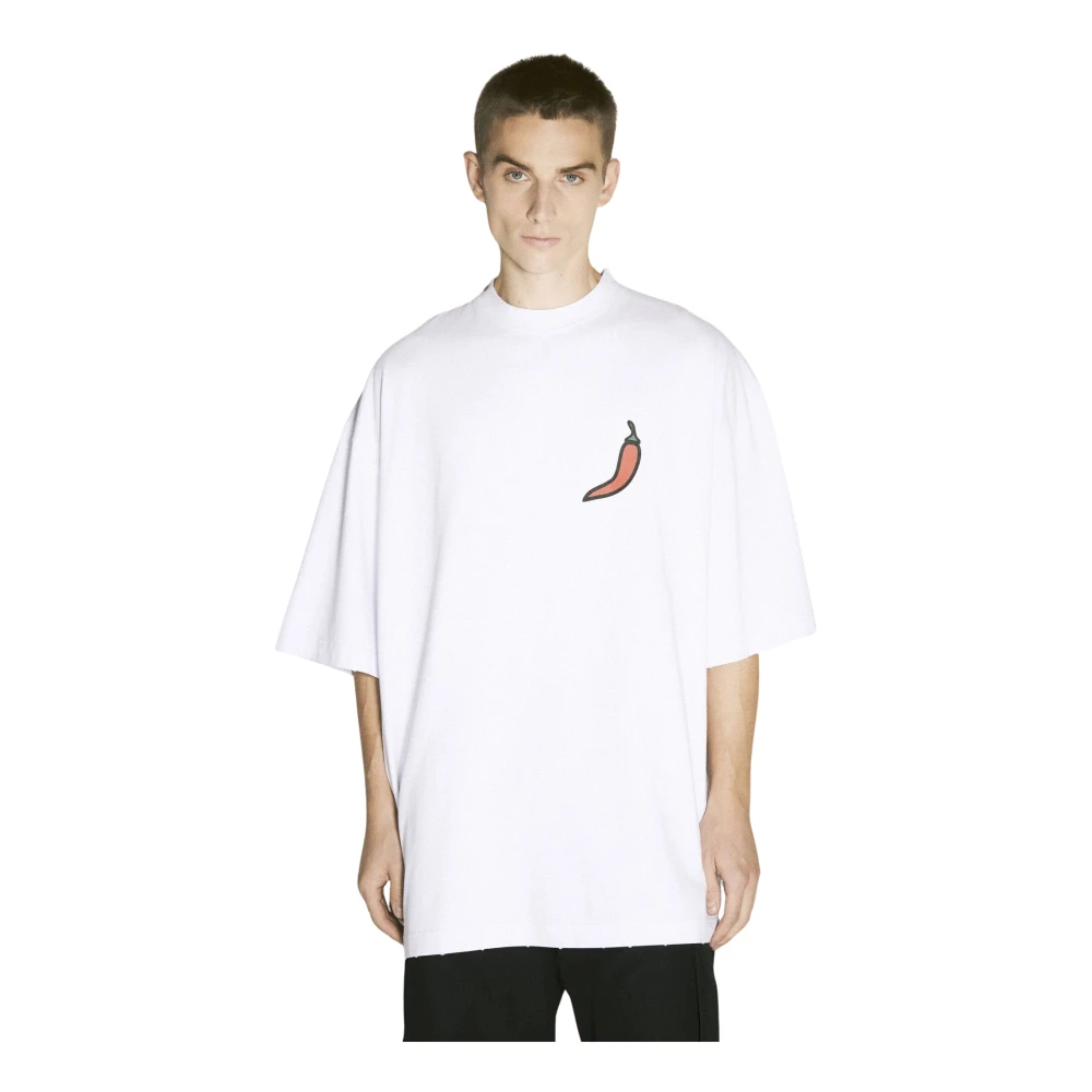 032c Vlam Logo Oversized Tee White Heren