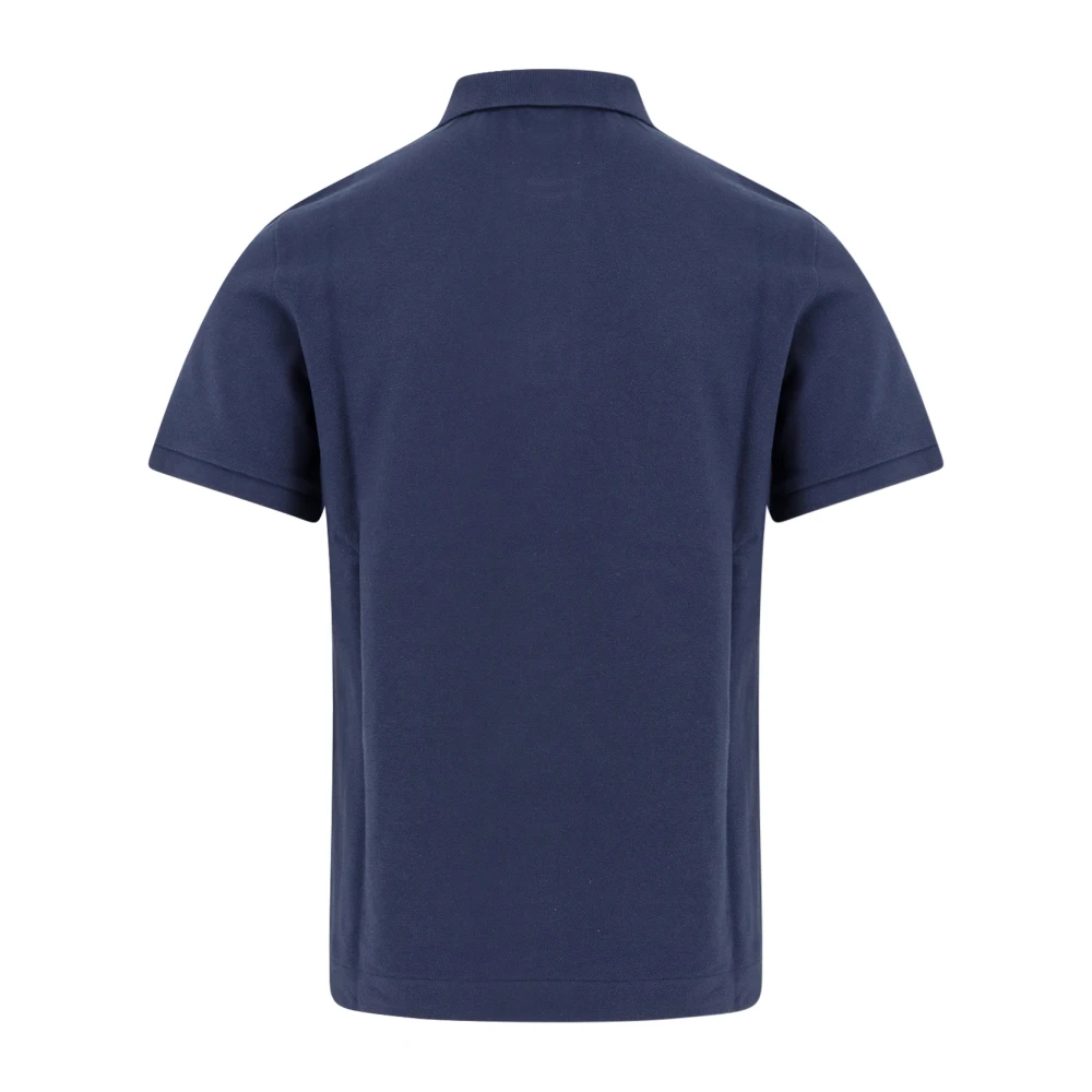 Valentino Geborduurd katoenen poloshirt Blue Heren