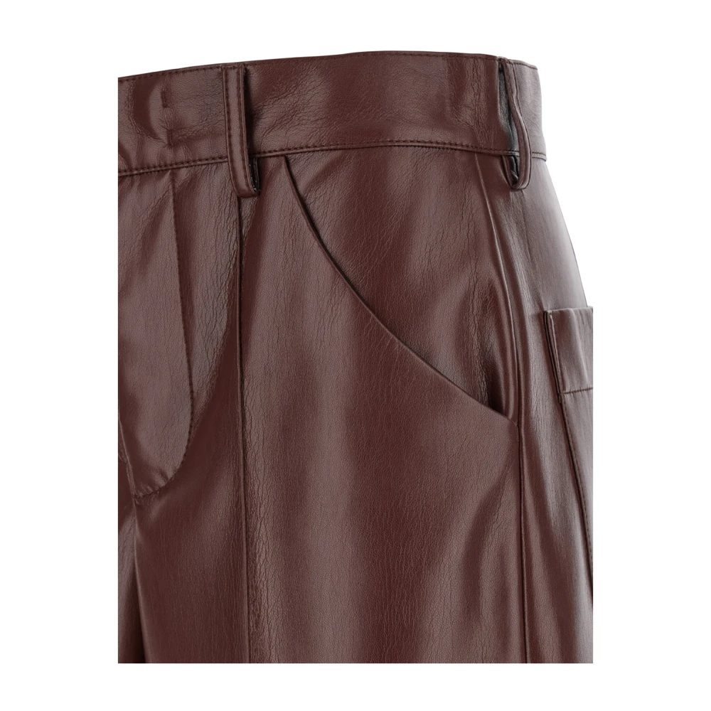 Philosophy di Lorenzo Serafini Bruine Eco Leren Wijde Pijp Broek Brown Dames