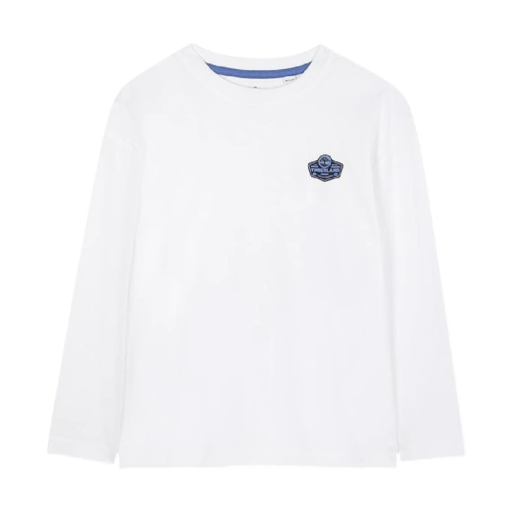 Timberland White Kids Short Sleeve T-Shirts, Male, 12 Y, Long-Sleeve T-Shirt
