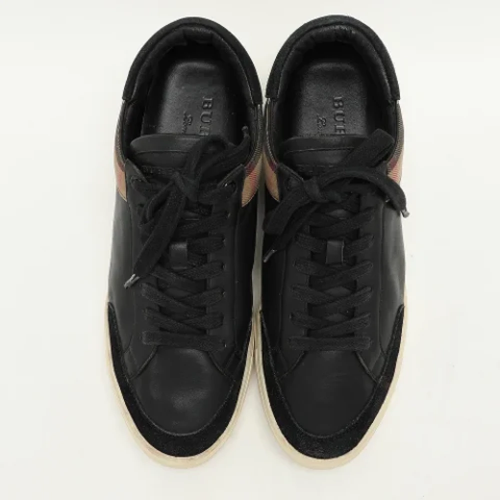 Burberry Vintage Pre-owned Canvas sneakers Black, Herr