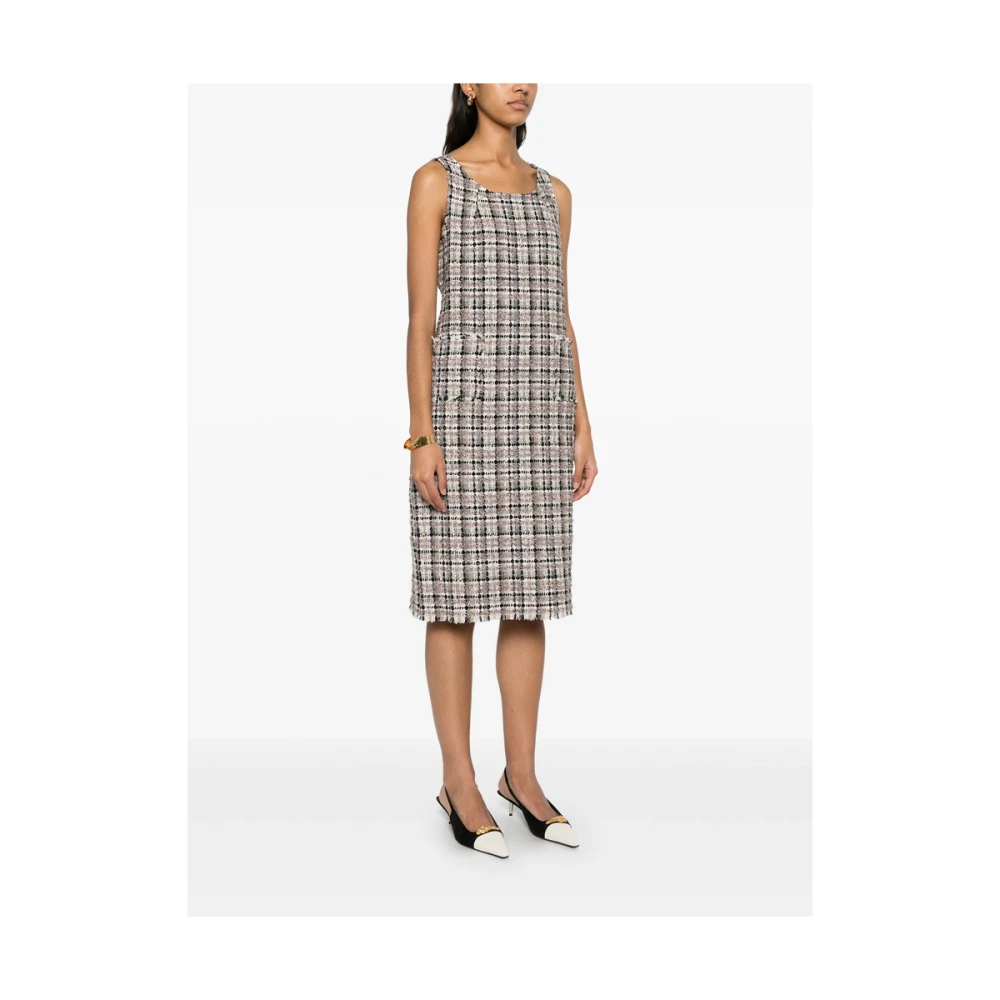 Charlott Witte Mouwloze Jurk met Zakken Multicolor Dames