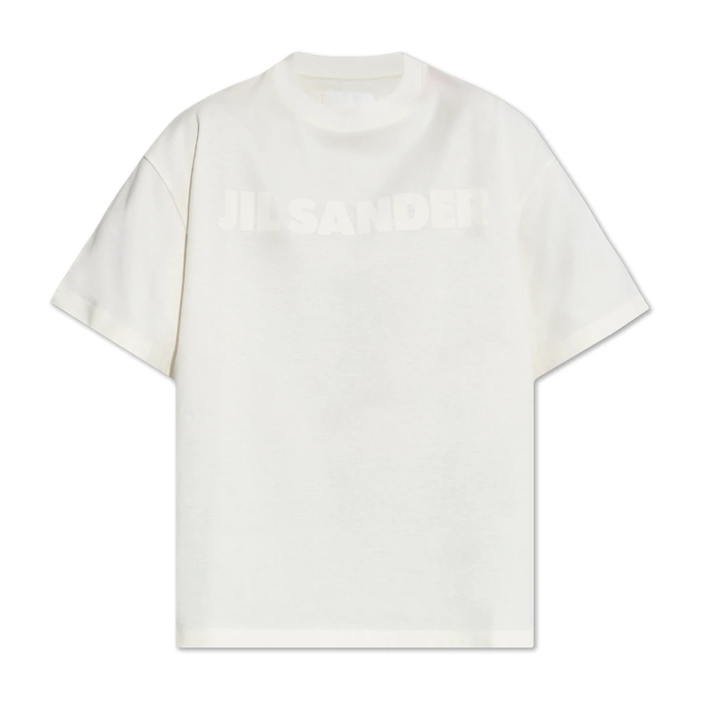 Jil Sander Women's White T-Shirt With Logo - T-Shirts - L - Tops