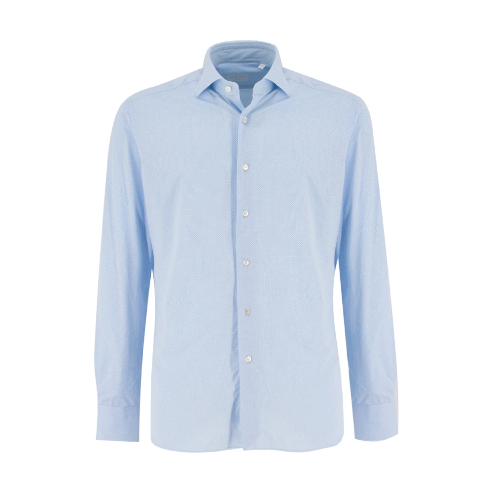 Xacus No Iron Slim Fit Overhemd voor een Perfecte Look de Hele Dag Blue Heren