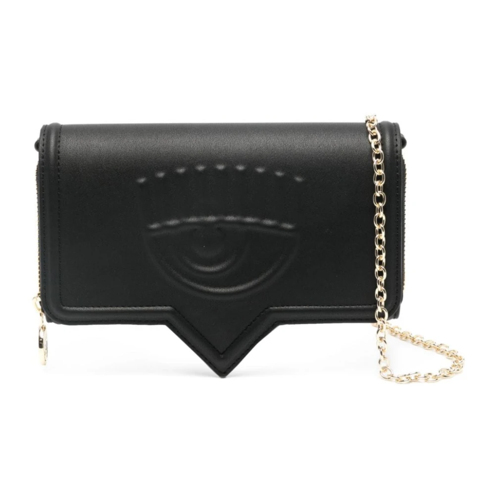 Chiara Ferragni Collection Stijlvolle Portemonnees voor Vrouwen Black Dames