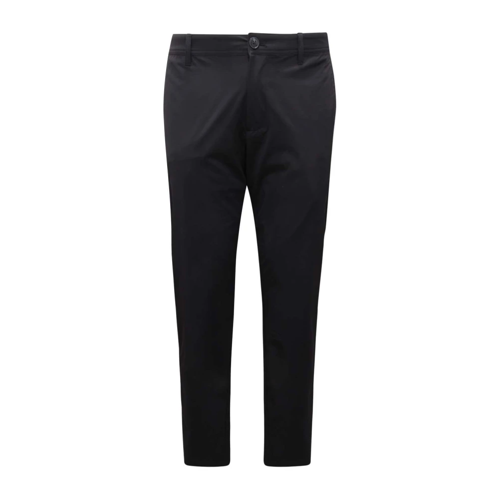 Armani Mannelijk Zwart Broeken Heren, W33, Leer, Exchange Bi-Stretch Tech Pantalon