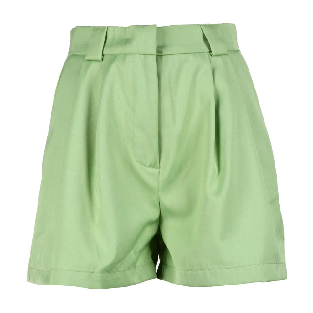 Weili Zheng Stijlvolle shorts in polyester viscose mix Green Dames