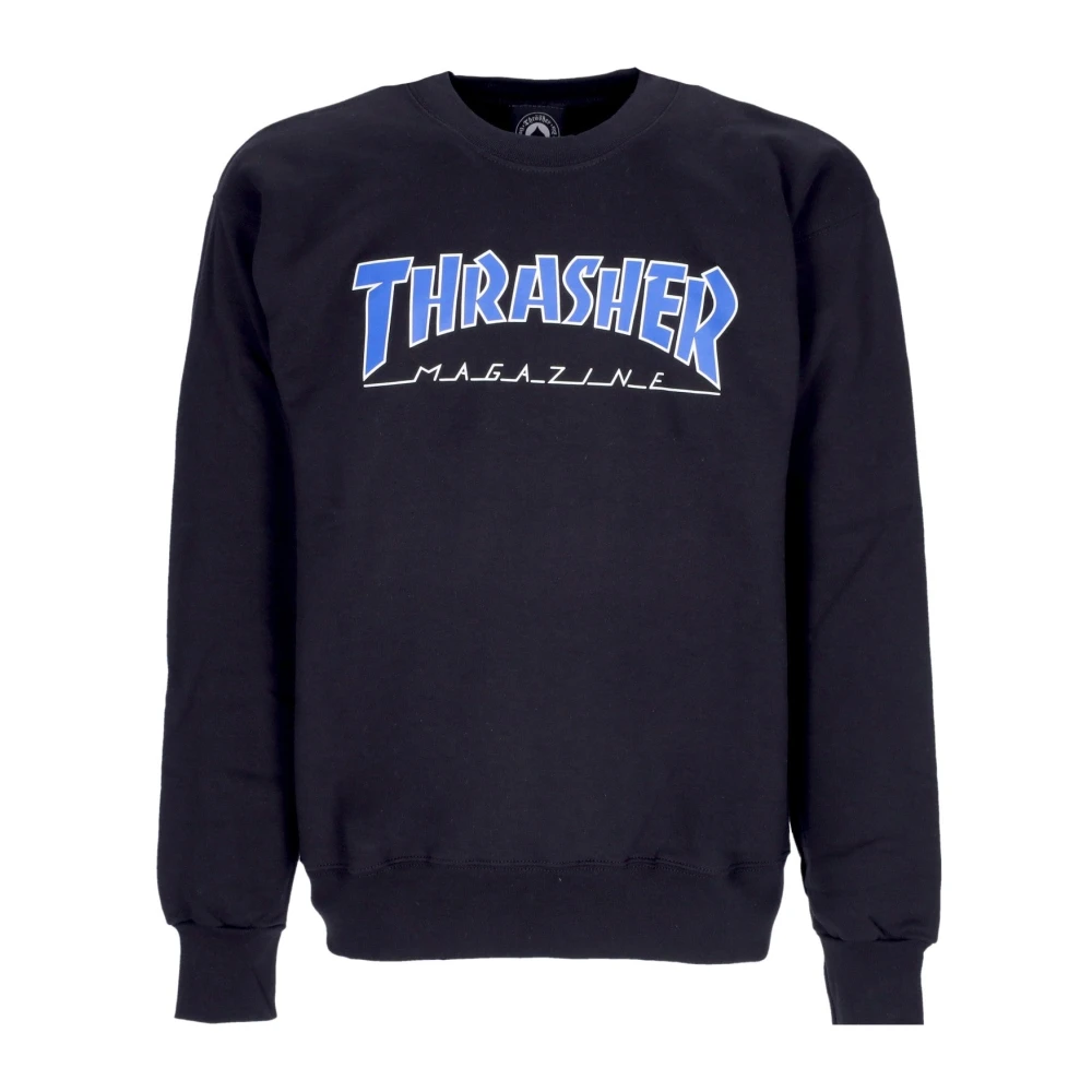 Thrasher Gestreepte Crewneck Lange Mouw Sweatshirt Blue Heren