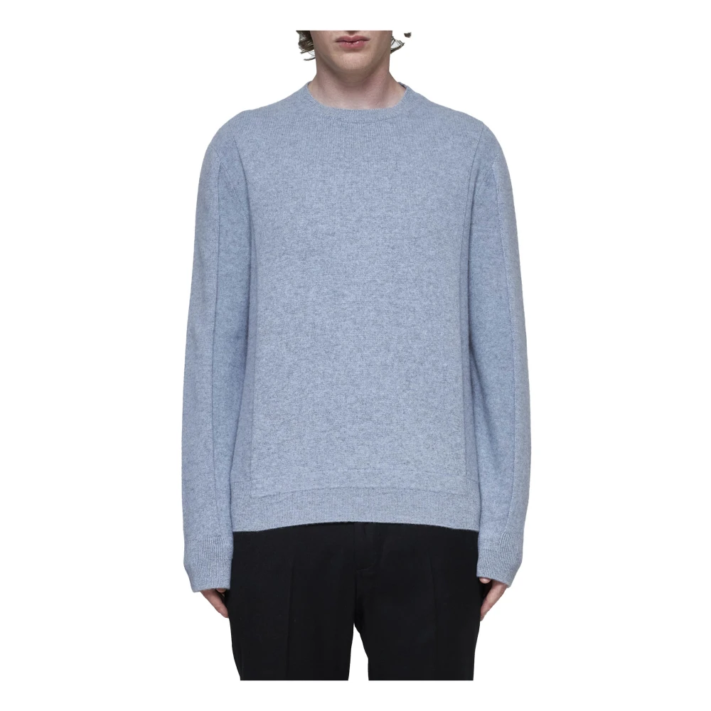 Ermenegildo Zegna Lichtblauwe Wol Kasjmier Crew Neck Sweater Blue Heren