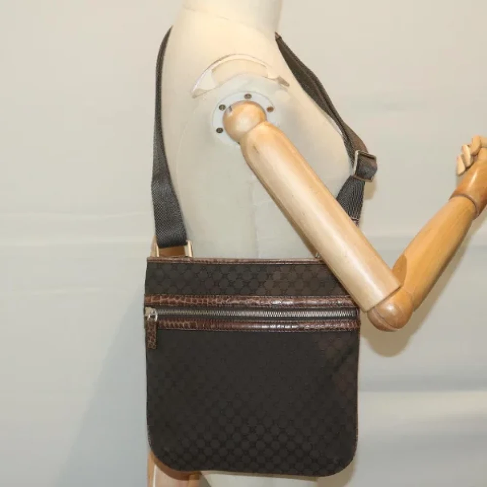 Celine Vintage Pre-owned Canvas shoulder-bags Brown Dames