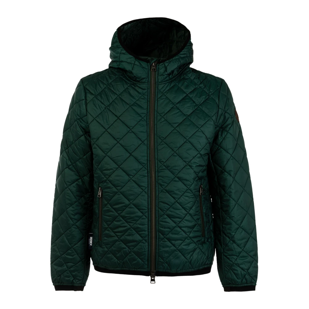 Husky Original Gewatteerde herenjas met capuchon Groen Green Heren