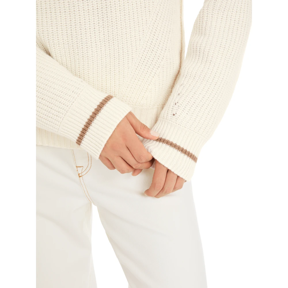 Marc Cain Ei-vormige Gebreide Trui White Dames