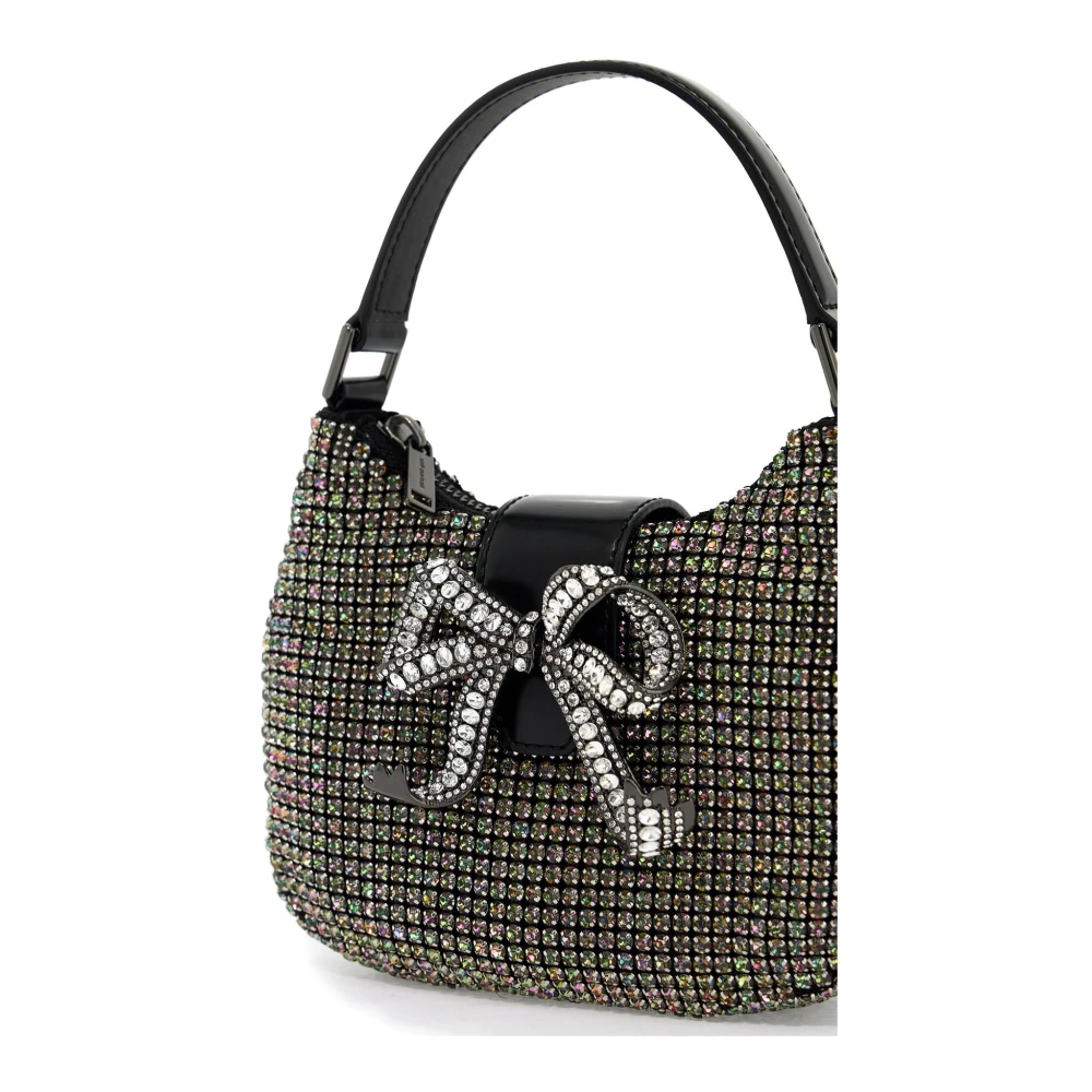 Self Portrait Kristalboog Mini Tas Black Dames