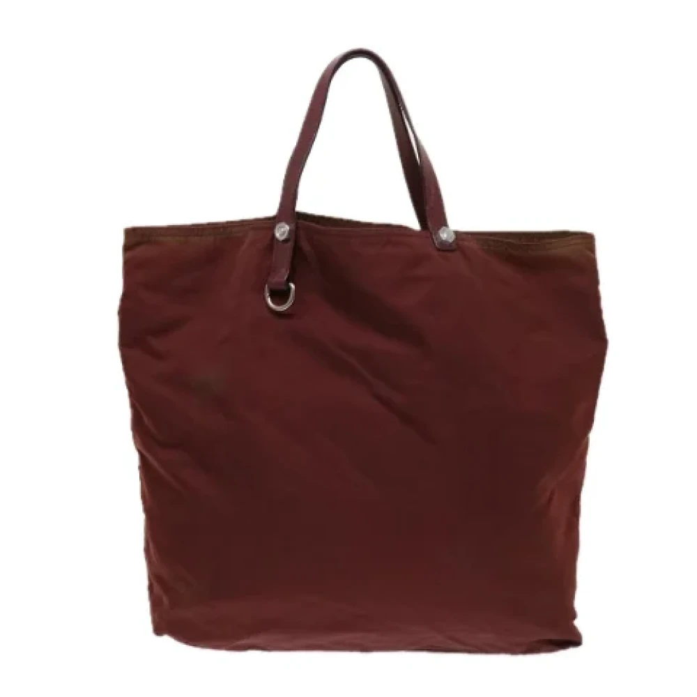 Prada Vintage Pre-owned Nylon handbags Red Dames