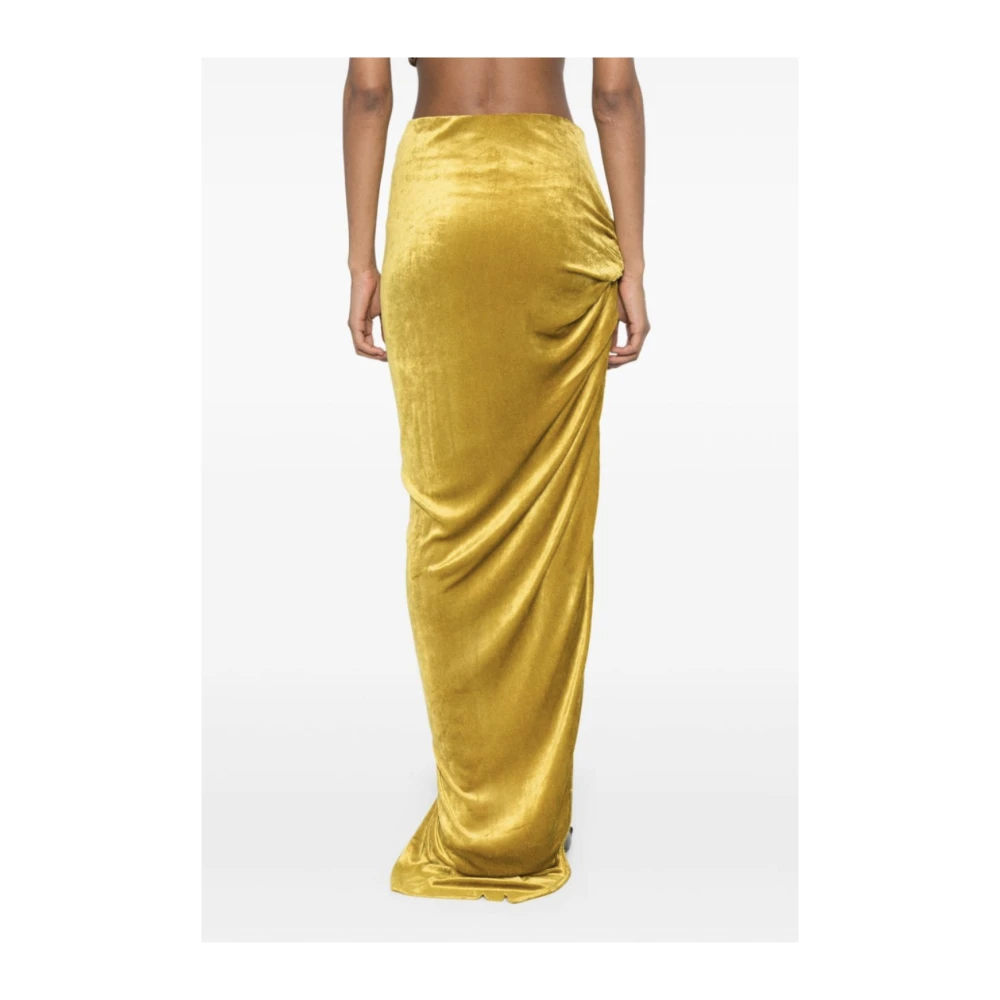 Rick Owens Edfu Acid Rok Twist Stijl Yellow Dames