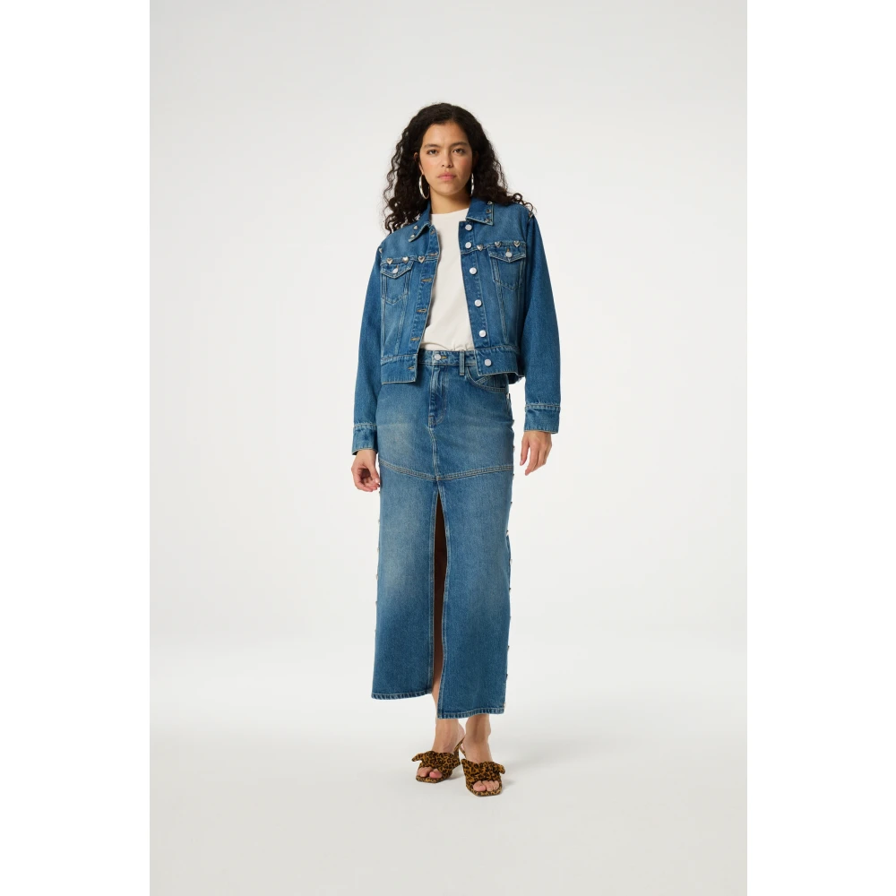 Fabienne Chapot Maya Denim Skirt Blue Dames