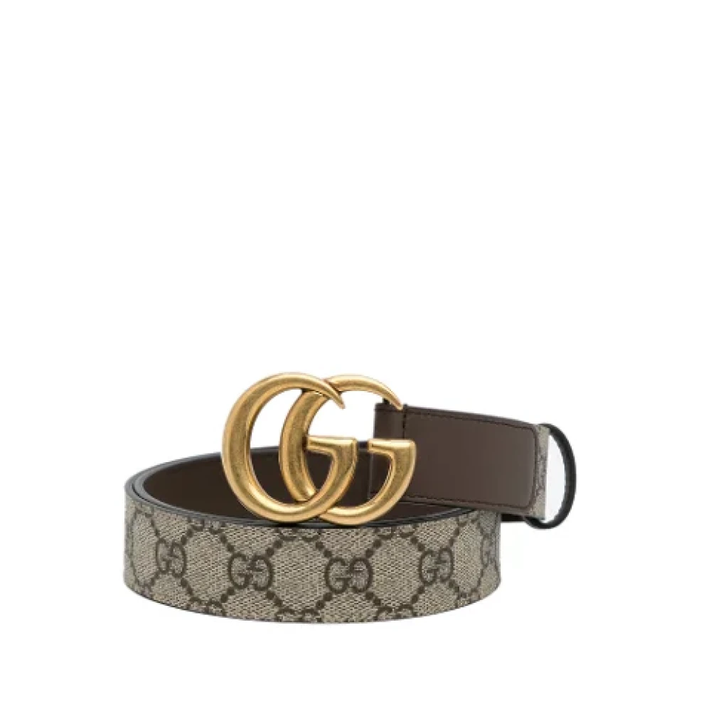 Gucci Vintage Pre-owned Coated canvas belts Brown Dames
