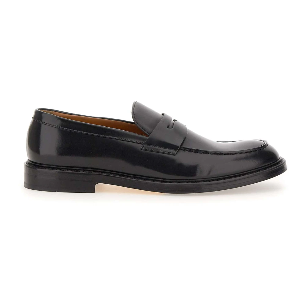 Doucal's Men's Black Loafers, 5 Uk, Penny Loafer