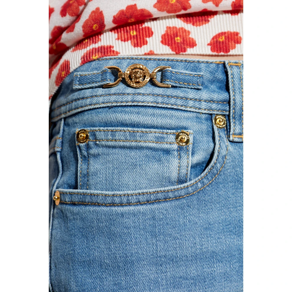 Versace Jeans met toelopende pijpen Blue Dames