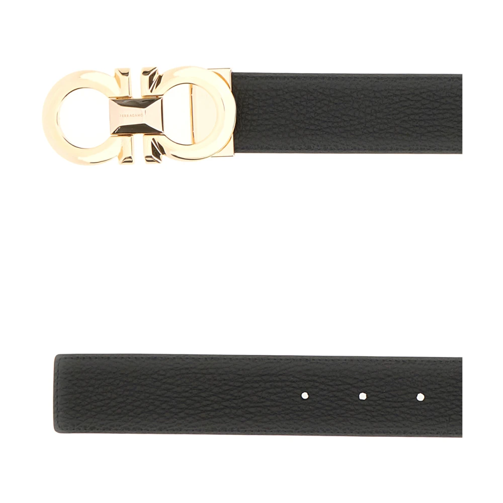Salvatore Ferragamo Stijlvolle Riemencollectie voor Mannen Black Heren