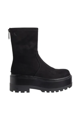 Svart Zip Flatform Ankelboots