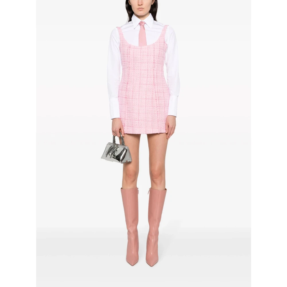 Gcds Roze Tweedklokjurk Pink Dames