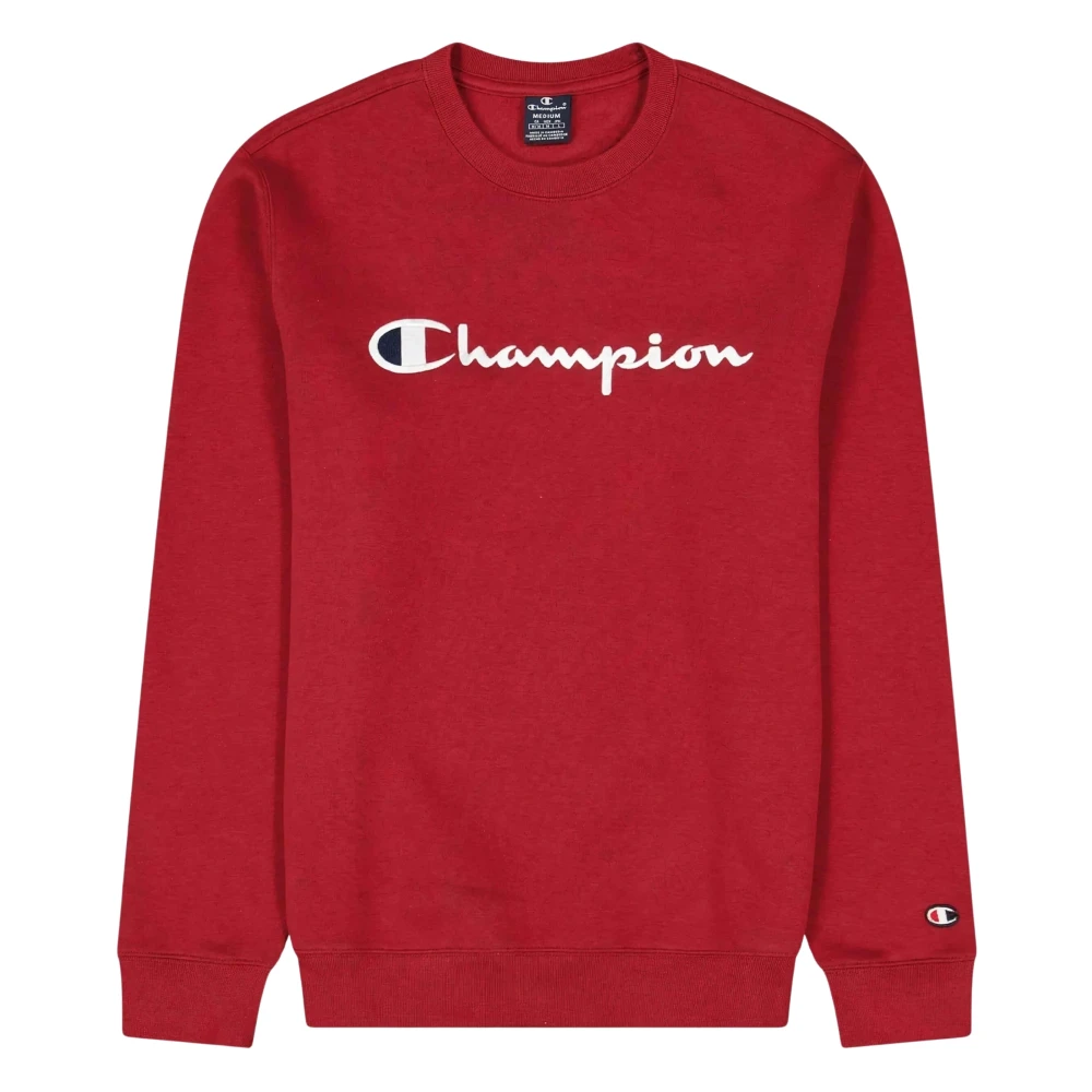 Champion Bomull Logo Hoodie Red, Herr