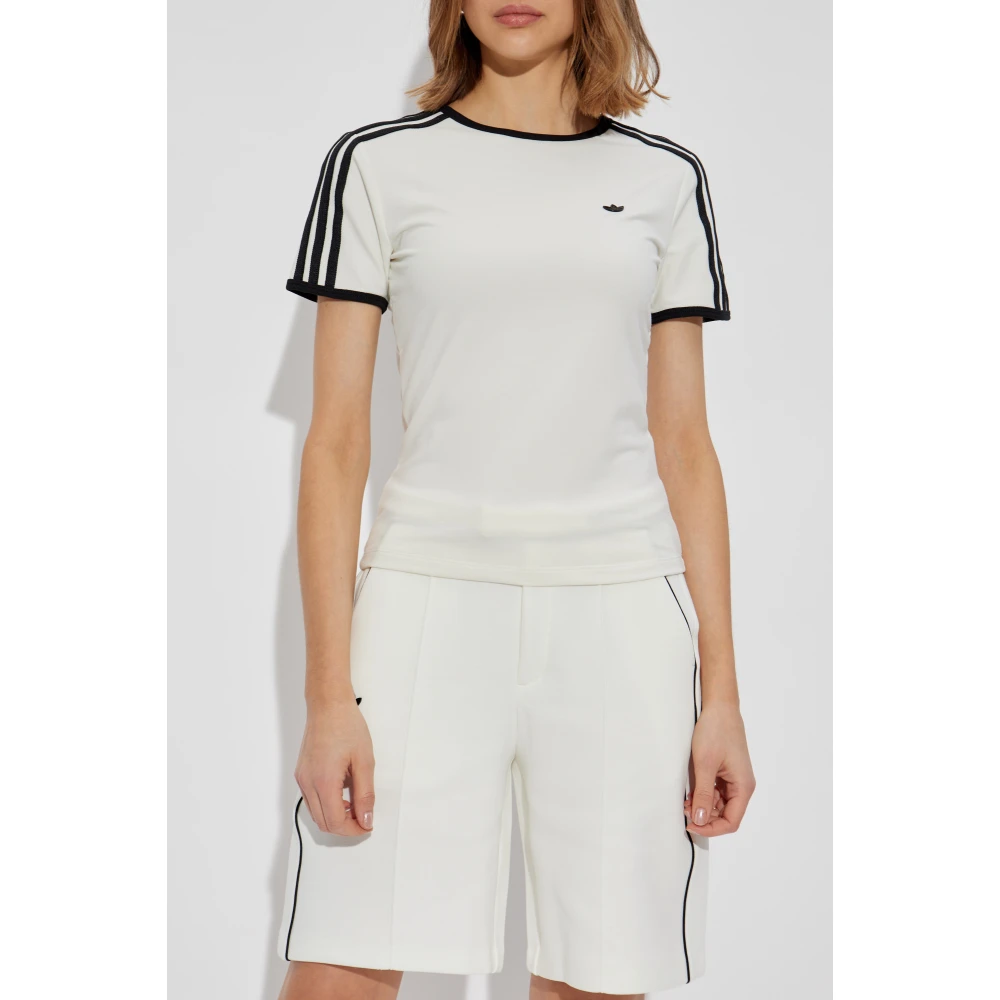 adidas Originals T-shirt met logo White Dames
