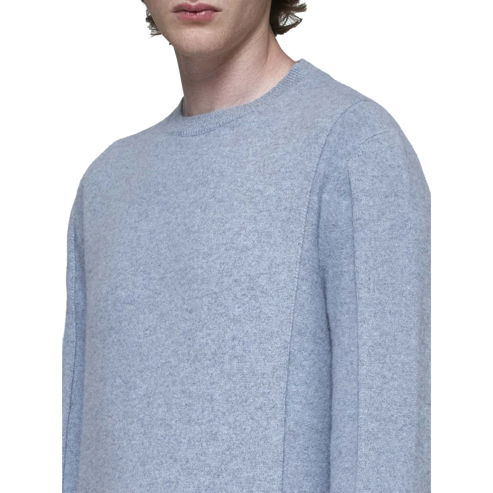 Ermenegildo Zegna Lichtblauwe Wol Kasjmier Crew Neck Sweater Blue Heren