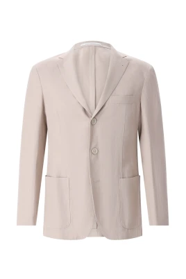 Linen-Blend Blazer