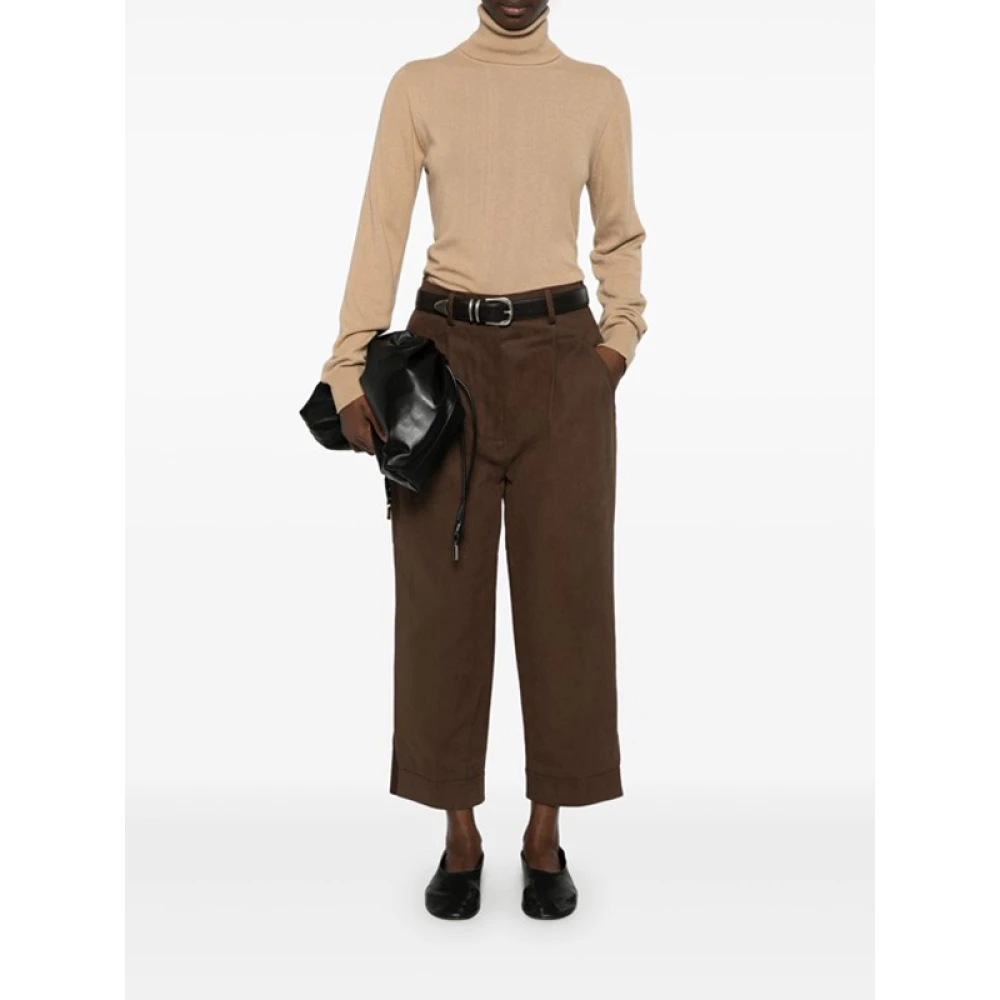 Ermanno Scervino Beige Turtleneck Sweater met Fijne Brei Beige Dames