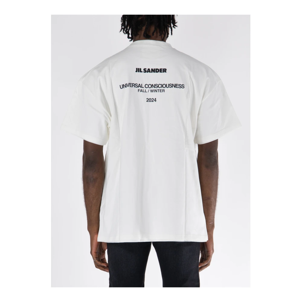 Jil Sander Dubbellag T-shirt White Heren