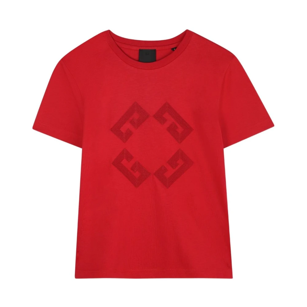 Givenchy Boys Red Kids Short Sleeve T-Shirts, 12 Y, Bordeaux T-Shirt & Polo Combo