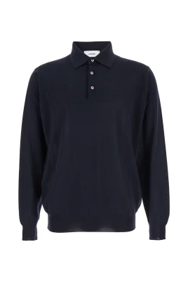 Merino Långärmad Polo Sweaters