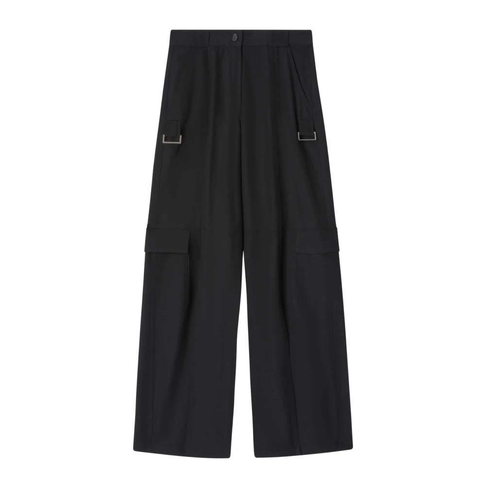 Pinko Wijde Cargo Broek Black Dames