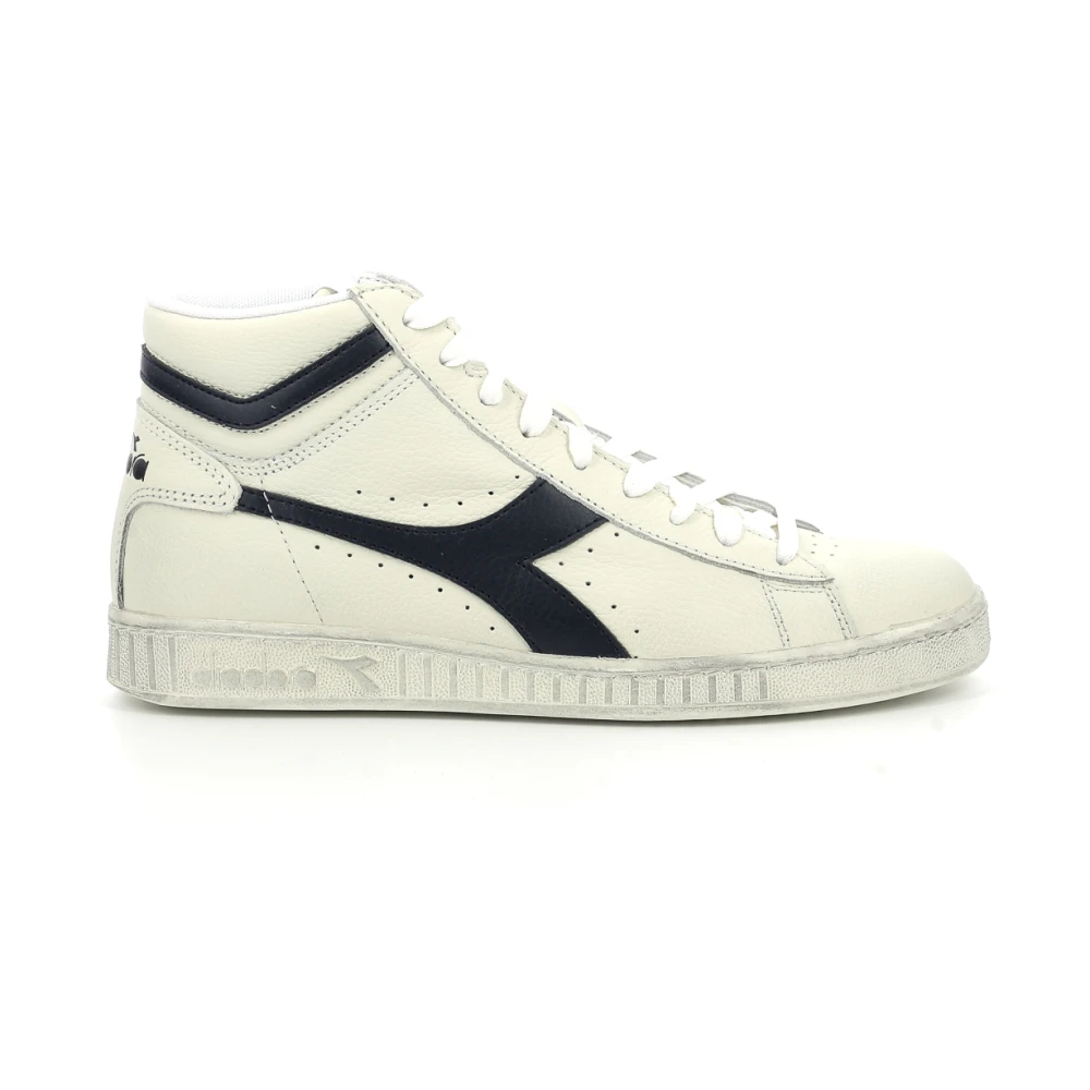 Diadora Men's White Sneakers, 11 1/2 Uk, Game L Hi Waxed Trainers