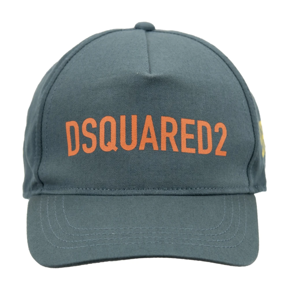 Dsquared2 Snapback Baseball Cap Katoen Geborduurd Green Unisex